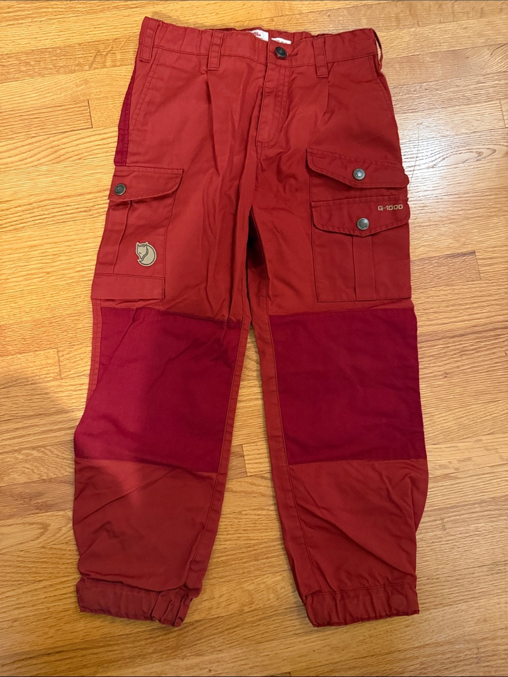 Kids Red Cargo Outdoor Pants - Fjallraven 7-8 Vidda Trouser
